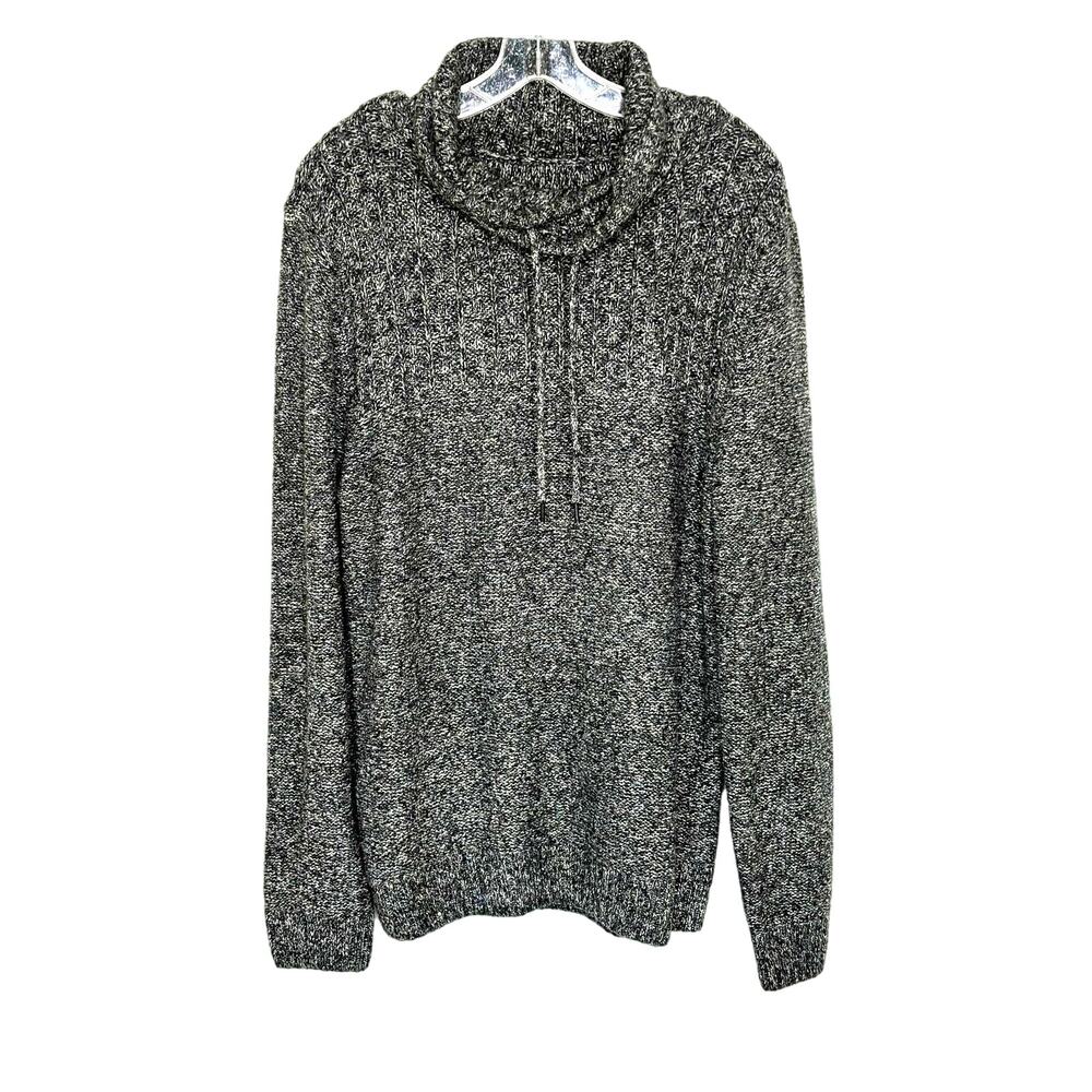 Retrofit Wms L Cowl Neck Drawstring Charcoal Gray… - image 1